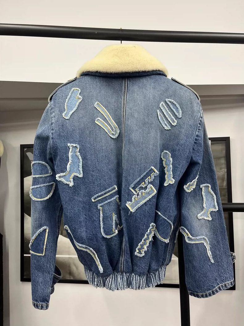 Chanel Chanel Egyptian series lamb wool inner denim jacket Size XS / US 0-2 / IT 36-38 - 3 Thumbnail