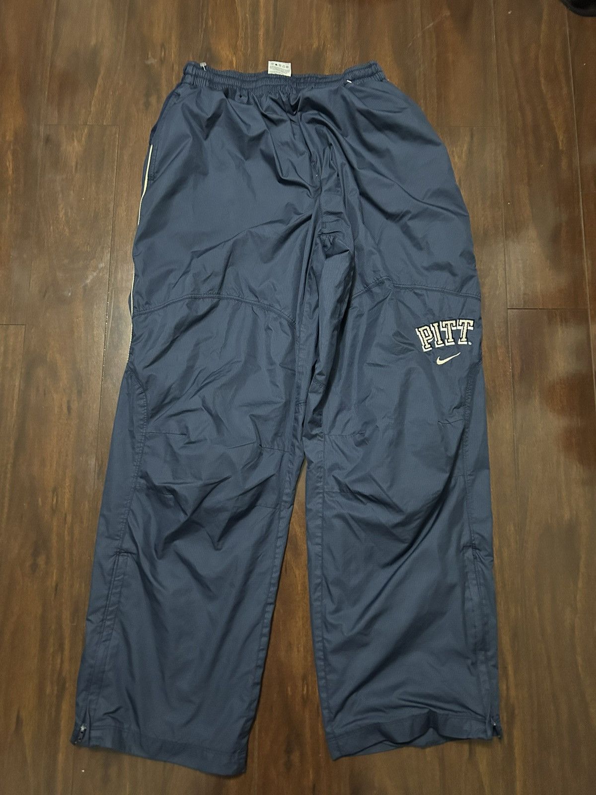 Nike × Vintage Nylon Navy Nike Joggers Size US 34 / EU 50 - 1 Thumbnail