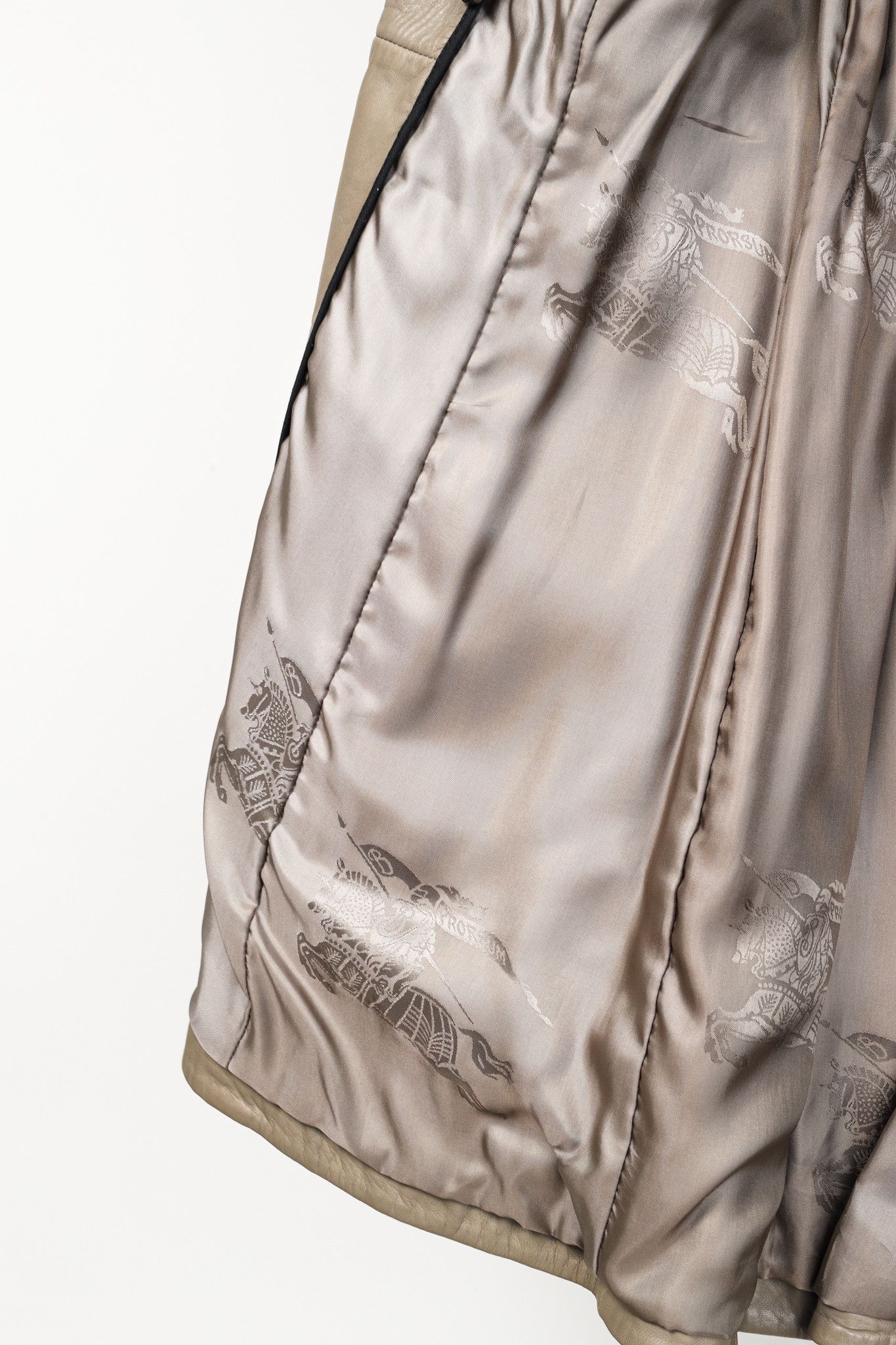 Burberry Burberry Taupe Grey Brown Leather Moto Trench Coat Size M / US 6-8 / IT 42-44 - 11 Thumbnail