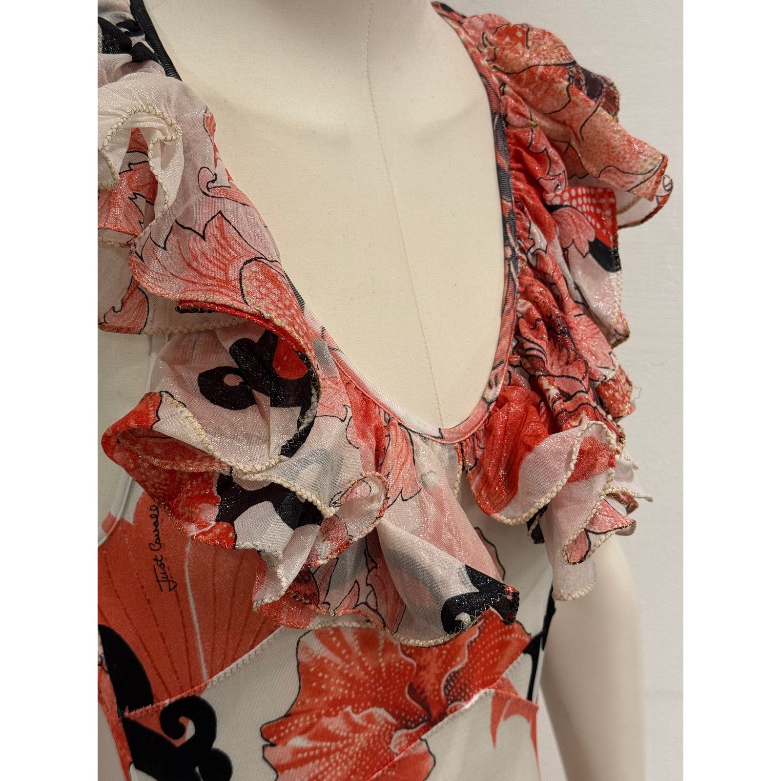 Roberto Cavalli 2000s Cavalli floral mini dress Size M / US 6-8 / IT 42-44 - 6 Thumbnail