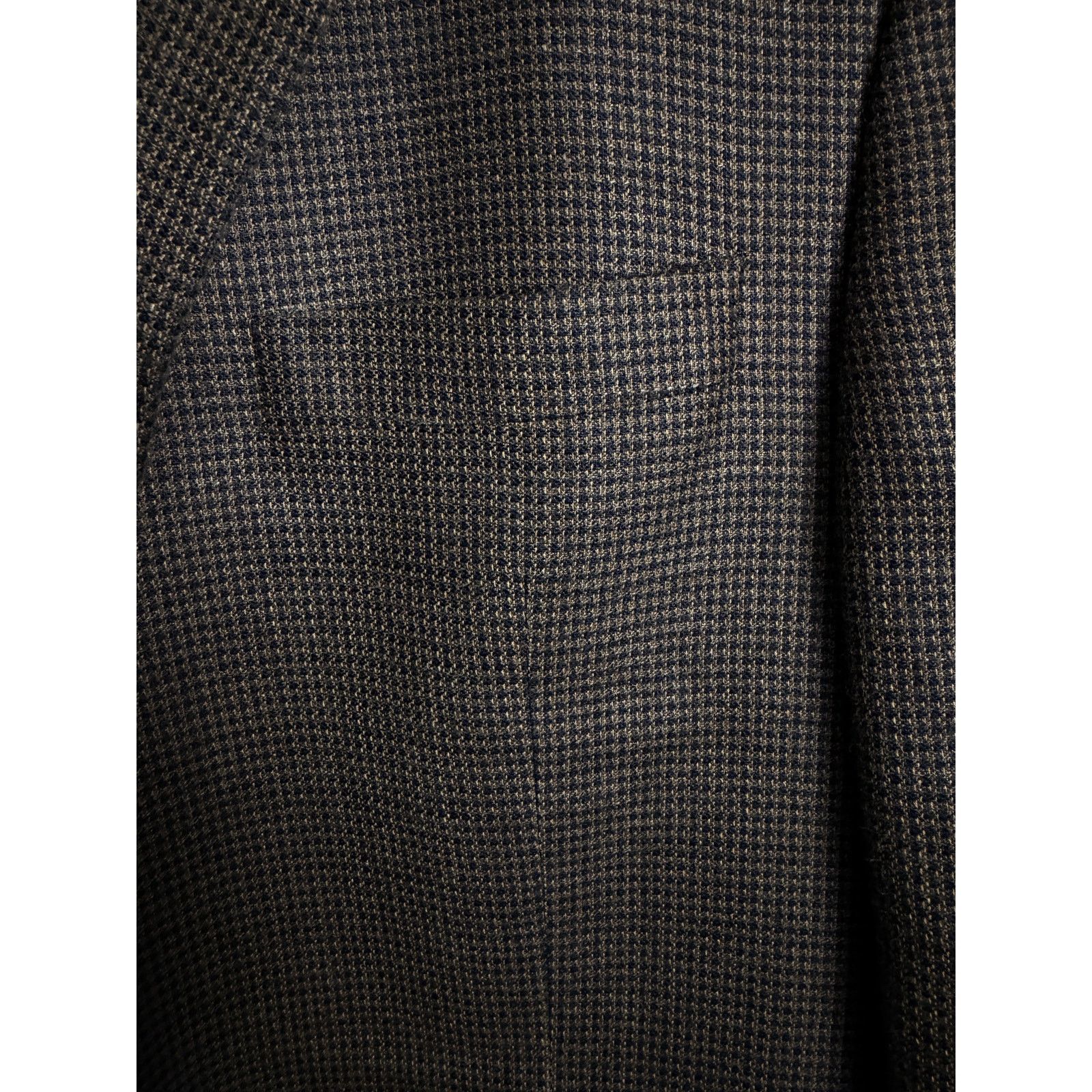 Hickey Freeman Hickey FreemanGray Silk & Wool Houndstooth Sport Coat 44R Size 44R - 4 Thumbnail