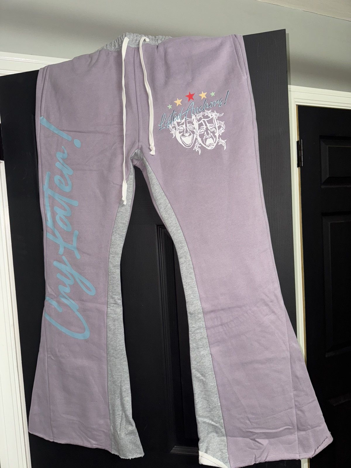 Lifted Anchors Lifted Anchors Cry Later Flared Sweat Pants - Size XL Size US 38 / EU 54 - 1 Thumbnail