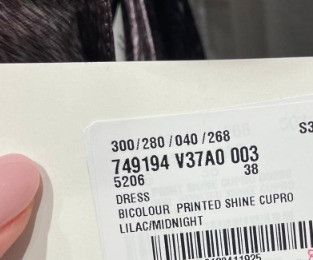 Bottega Veneta o1n1vont0325 Bicolour Printed Shine Cupro Dress Size XS / US 0-2 / IT 36-38 - 5 Thumbnail