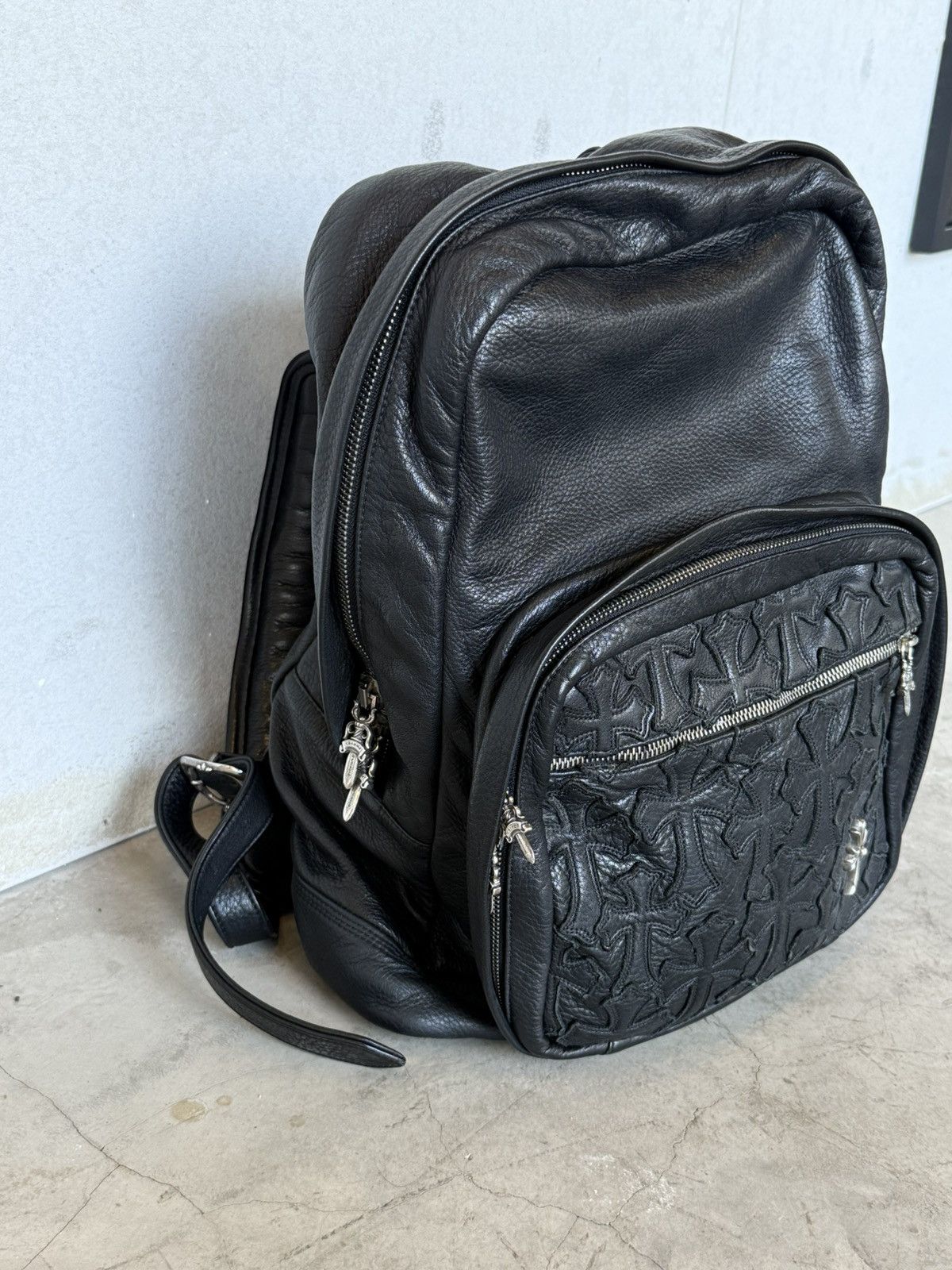 Chrome Hearts 7th Grade Cross Patched Leather Backpack Size ONE SIZE - 3 Thumbnail