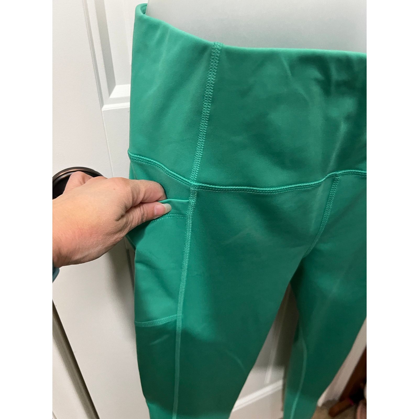 Avia Core Performance High Rise Leggings Green Pockets Large Size 34" / US 12 / IT 48 - 6 Thumbnail