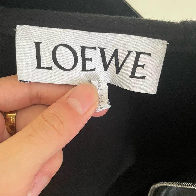 Loewe LOEWE Black Full Leather Drawstring Hooded Zip-up Jacket, Size XS / US 0-2 / IT 36-38 - 5 Thumbnail