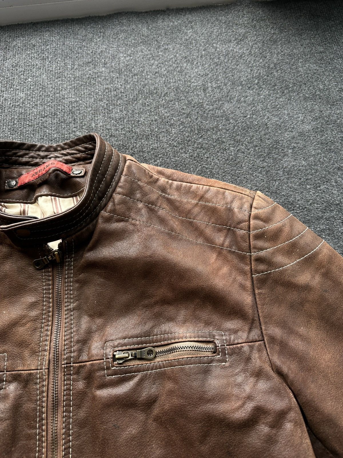 Other 🚨VNTG LEATHER JACKET AVANT GARDE WESTERN BROWN MOTO Size US M / EU 48-50 / 2 - 7 Thumbnail