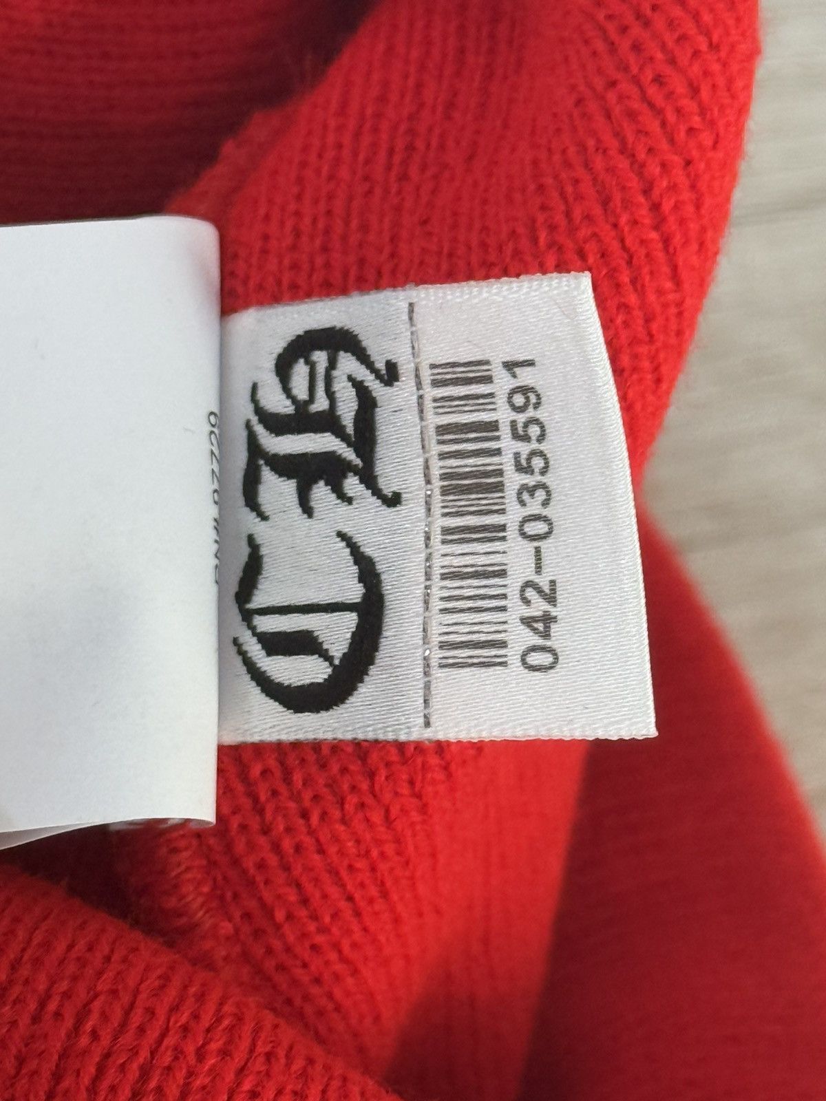 Chrome Hearts Chrome Hearts Logo Red Beanie Size ONE SIZE - 7 Thumbnail