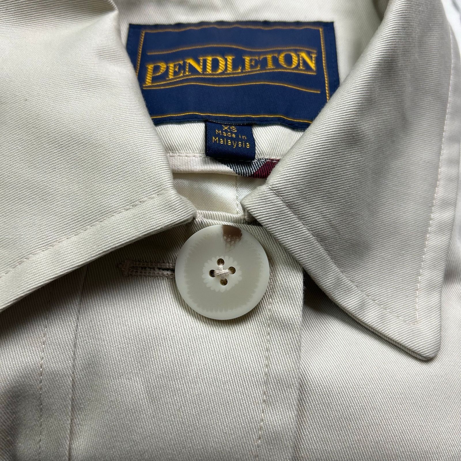 Pendleton × Vintage Pendleton Women's Trench Rain Jacket Size XS Coat Tan P74024 Size XS / US 0-2 / IT 36-38 - 3 Thumbnail
