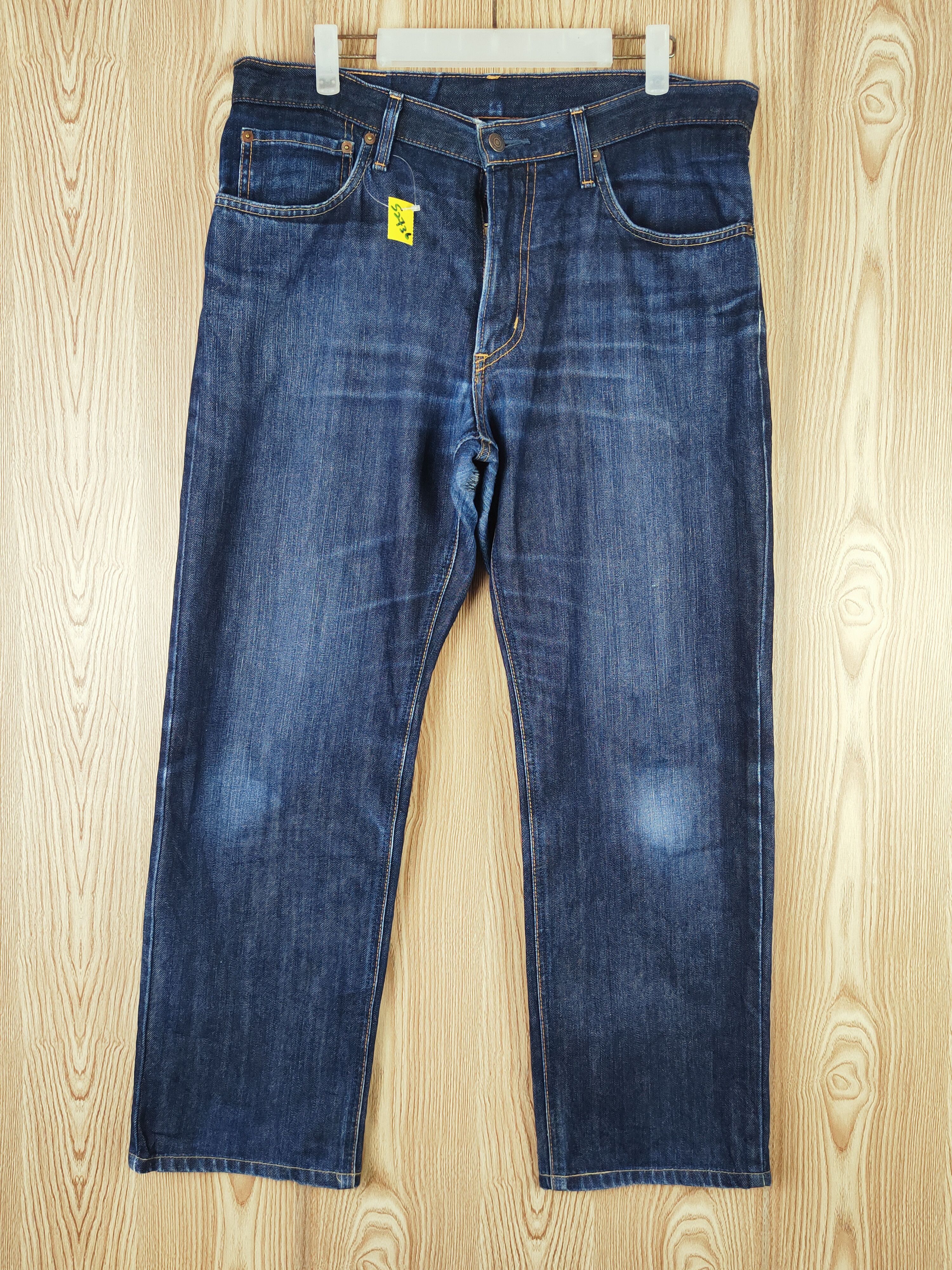 Edwin Edwin Dark Blue Distressed Ripped Jeans #S2736 Size US 34 / EU 50 - 1 Thumbnail