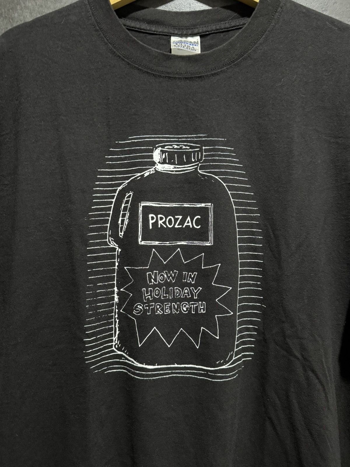 Other Vintage 90s Prozac Bootle Parody Tshirt Size US XL / EU 56 / 4 - 3 Thumbnail