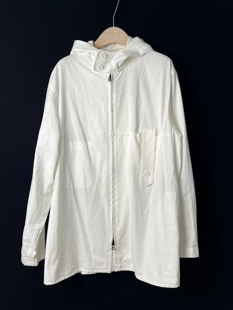Yohji Yamamoto Yohji Yamamoto 22AW Cotton White Hooded Shirt 2505-Nextarro Size US M / EU 48-50 / 2 - 2 Thumbnail