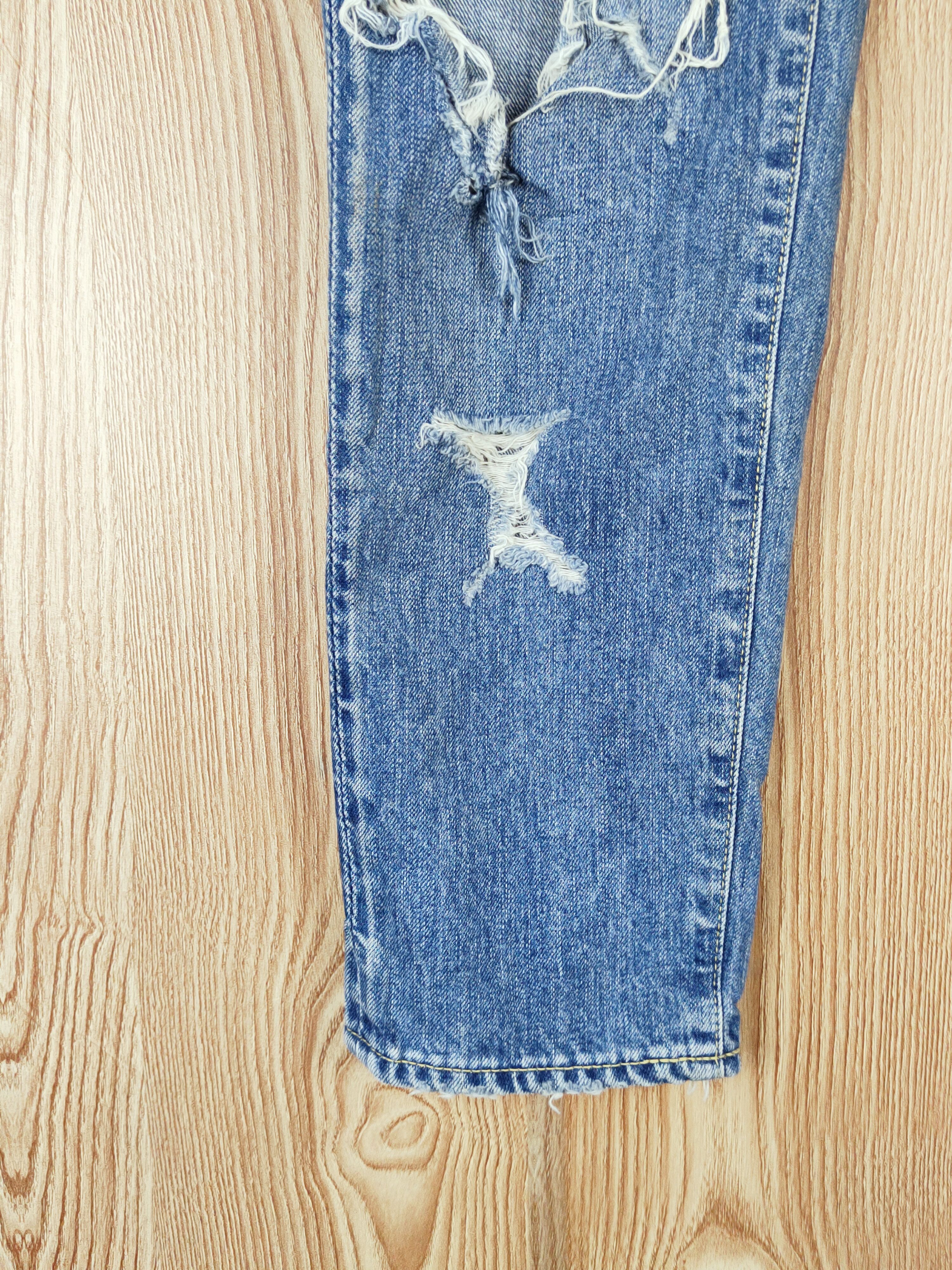Japanese Brand × Vintage Super Rare 💥Rodeo Crowns Blue Distressed Ripped Jeans Size 30" / US 8 / IT 44 - 4 Thumbnail