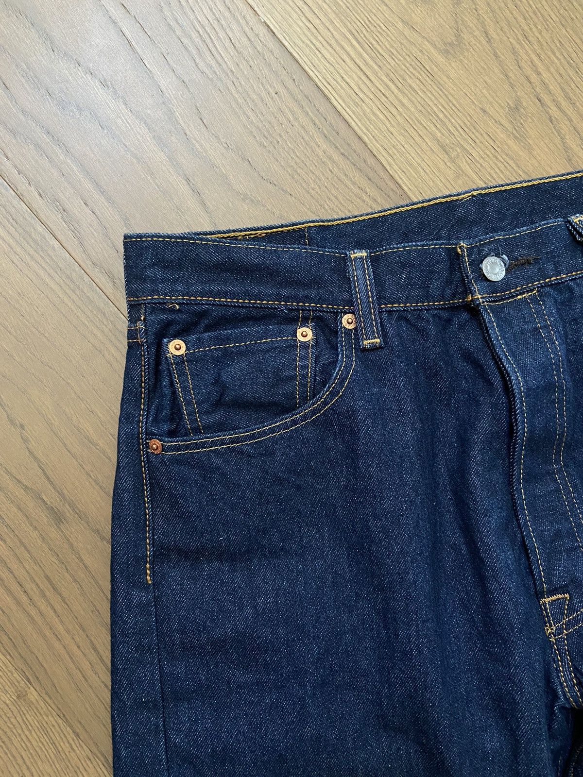 Levi's × Vintage Levi’s 501 Raw Denim Jeans Size US 34 / EU 50 - 4 Thumbnail