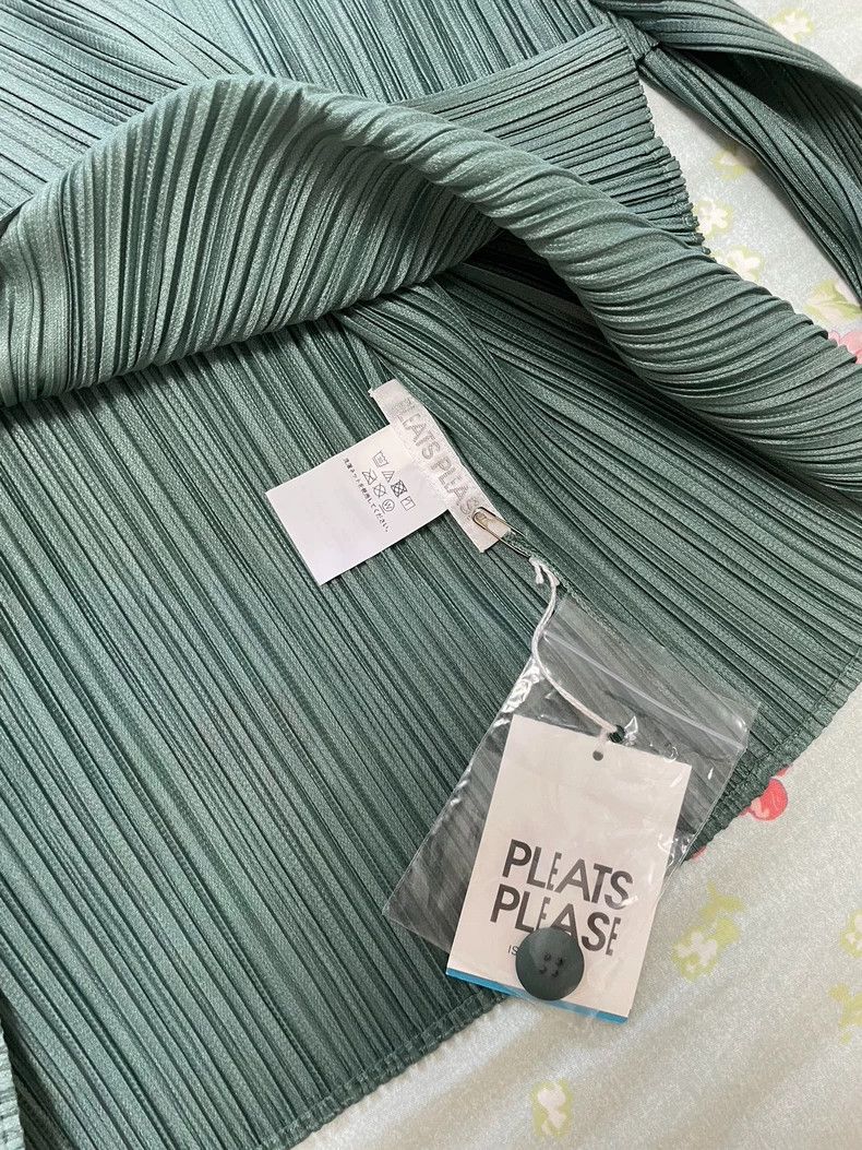 Issey Miyake Issey Miyake size:3 Green pleated cardigan Size S / US 4 / IT 40 - 3 Thumbnail