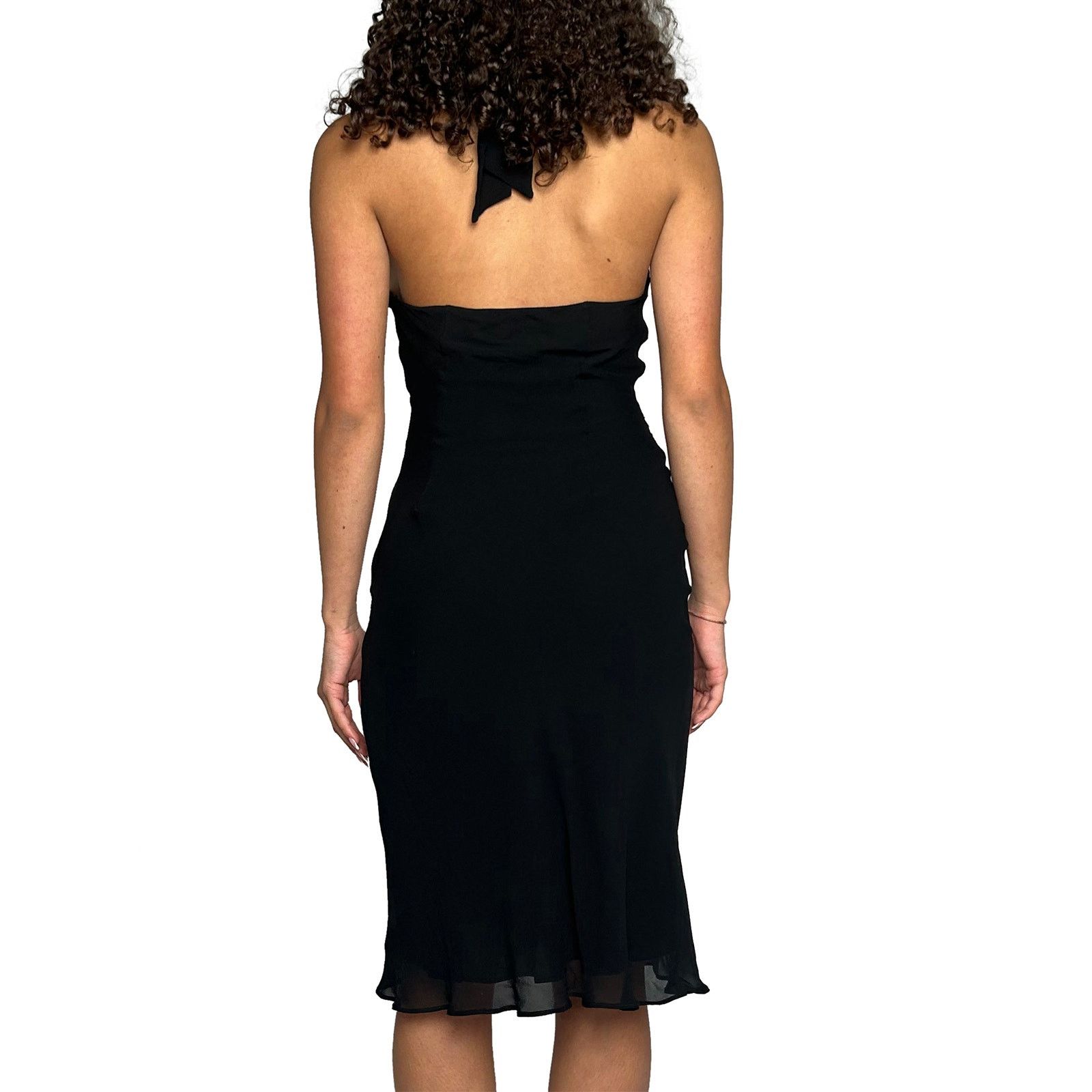 Collette Dinnigan Black halter dress w/ sequin detailing Size S / US 4 / IT 40 - 4 Thumbnail