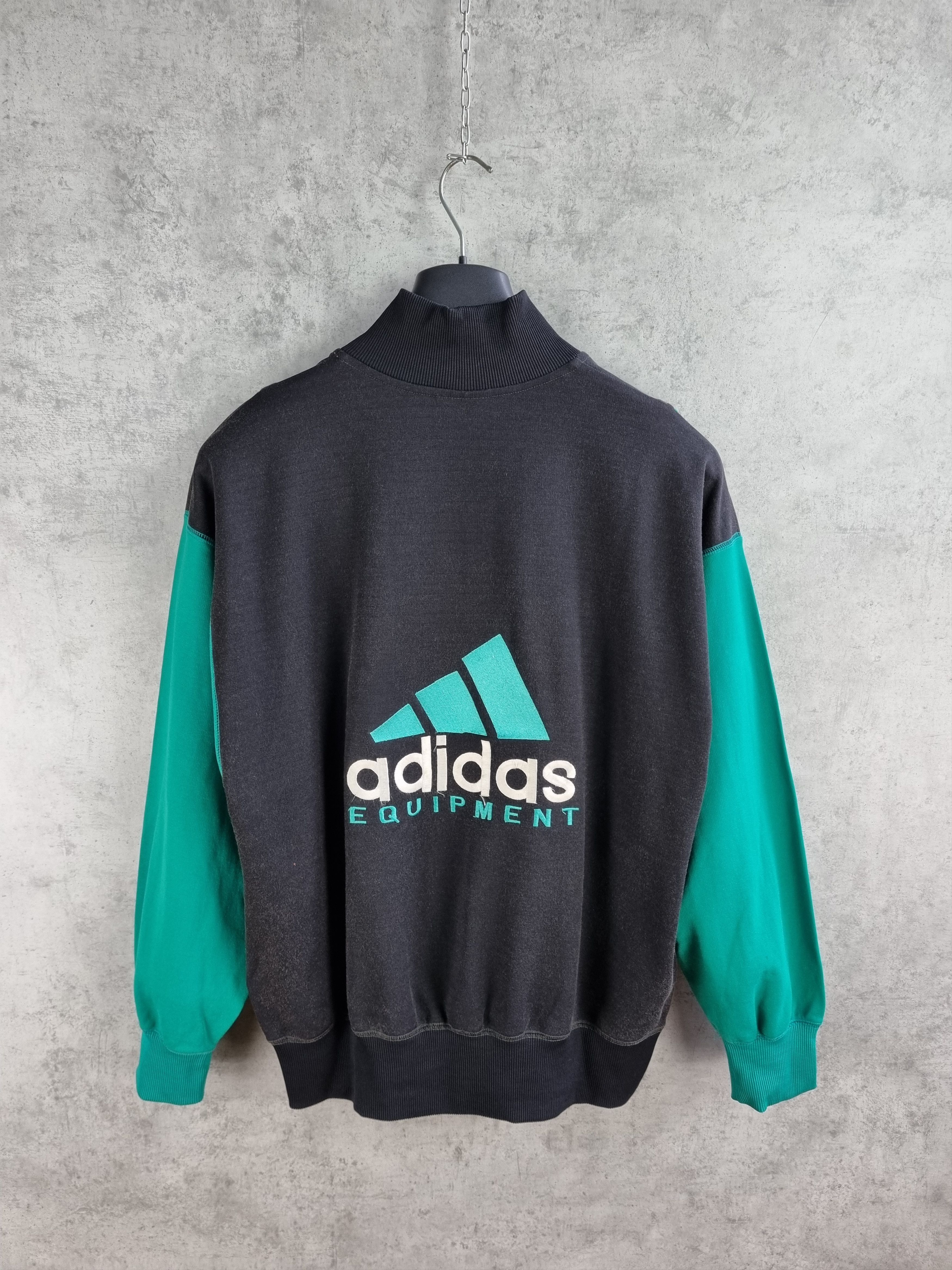 Adidas × Vintage 80s ADIDAS Equipment Vintage half zip up sweatshirt Size US M / EU 48-50 / 2 - 4 Thumbnail