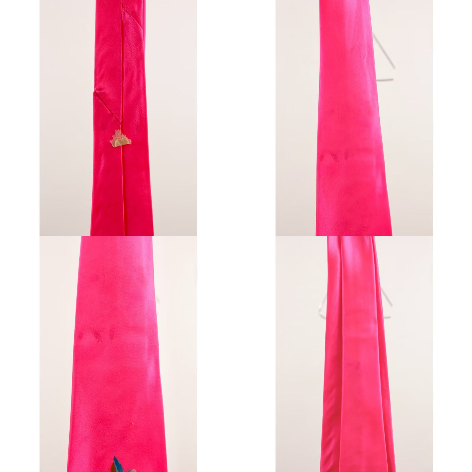 Vintage VTG 1940s Hand Painted Neon Pink & Green Leaf Necktie - Men’s Tie, 40s, Vintage, 49" Length, 4.25" Width, Original Condition Size ONE SIZE - 8 Thumbnail