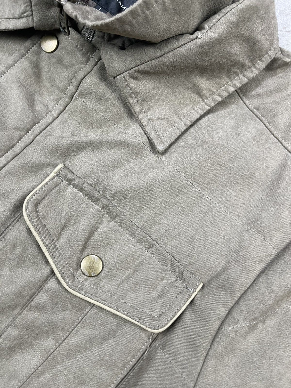 Kansai Yamamoto Kansai Yamamoto Moleskin Like 2 Collar Quilt Padded Jackets Size US M / EU 48-50 / 2 - 9 Thumbnail