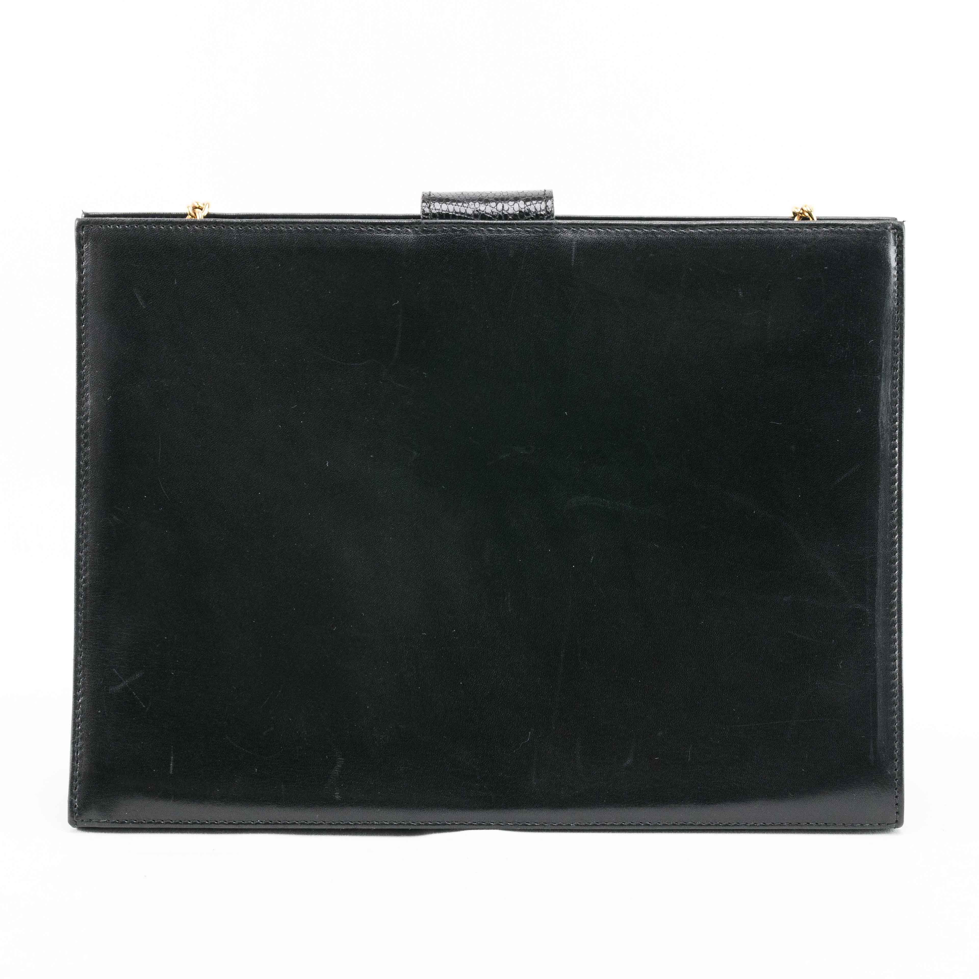 Salvatore Ferragamo Salvatore Ferragamo Vintage Black Leather Shoulder Bag Size ONE SIZE - 3 Thumbnail