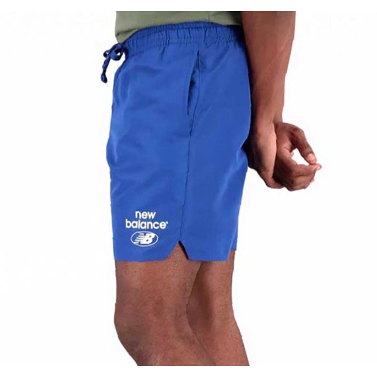 New Balance NWT New Balance Men's Essentials Reimagined Woven Short - Atlantic Blue - Sz S - Athletic Activewear Short, Blue, Men, S Size US 29 - 4 Thumbnail