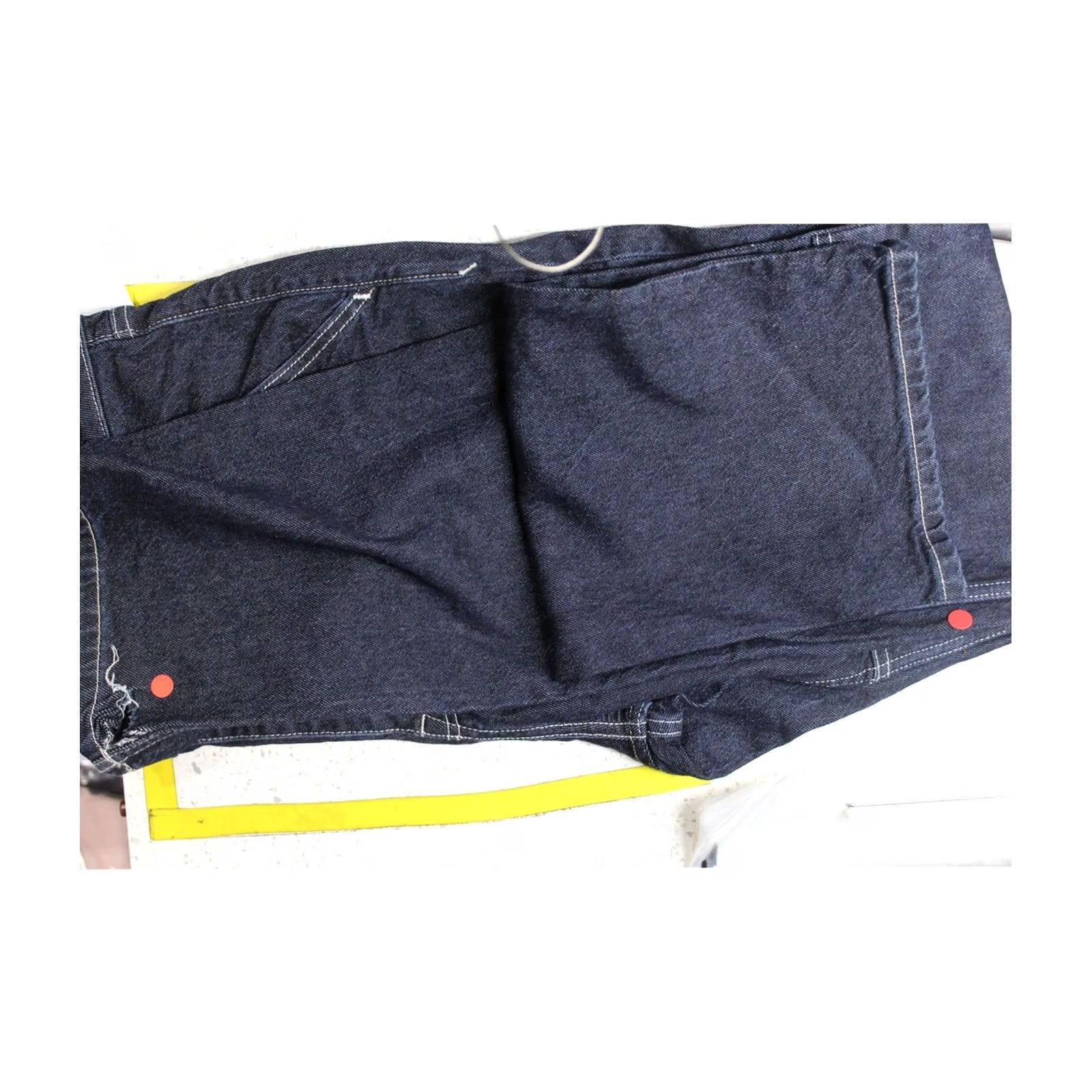 Vintage Frank & Oak Mens Nolan Seamed Regular Straight Leg Jeans, navy, 36W x 34L Size US 36 / EU 52 - 4 Thumbnail