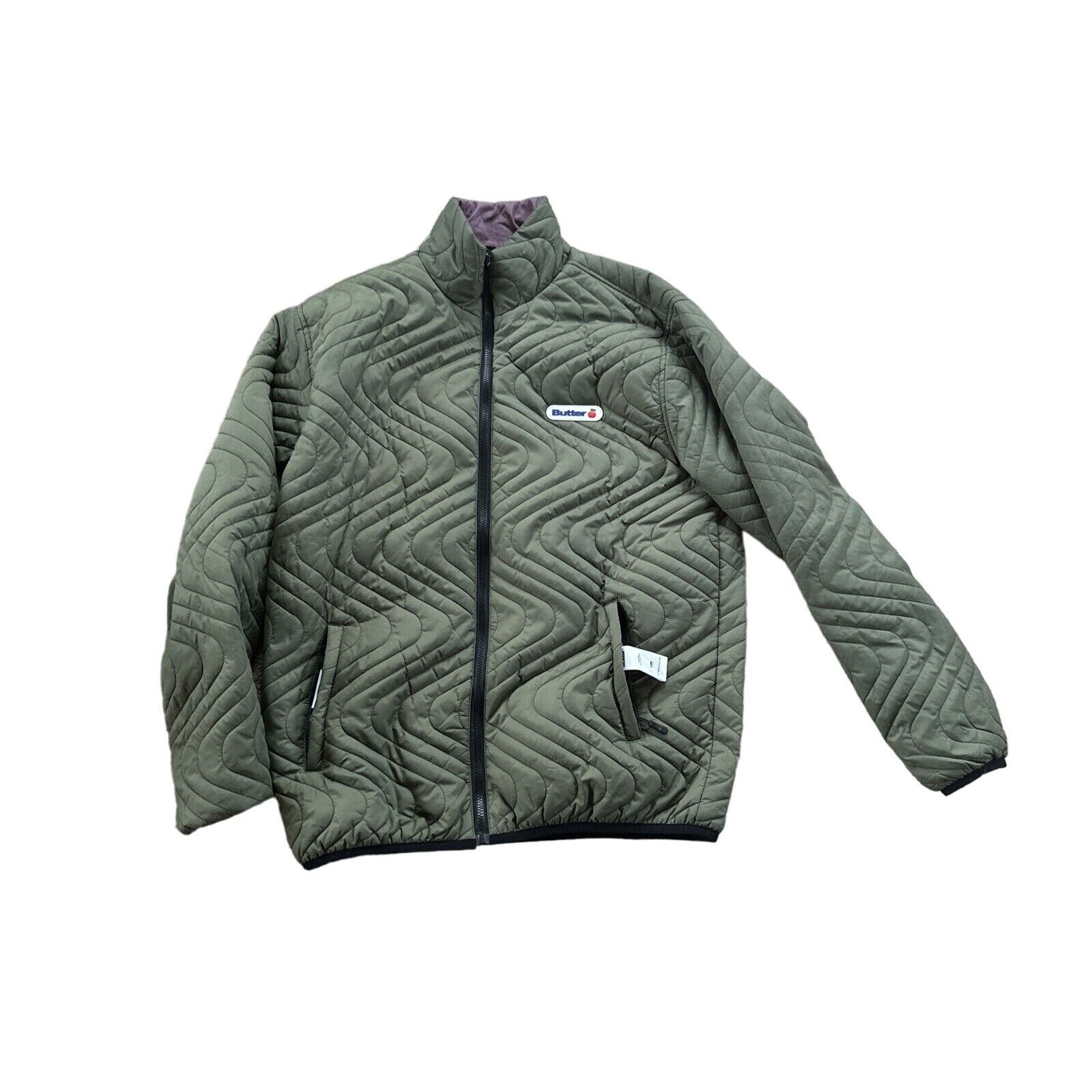 Butter Goods Puffy Reversible Jacket Mens Size XL Green