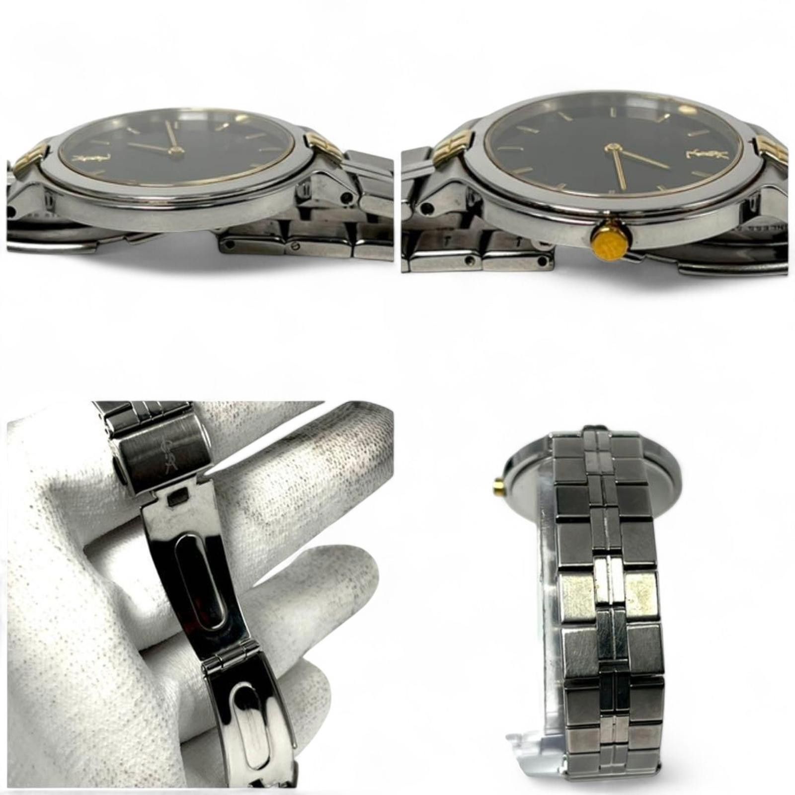 Yves Saint Laurent Yves Saint Laurent - Vintage Silver and Gold Watch Size ONE SIZE - 5 Thumbnail