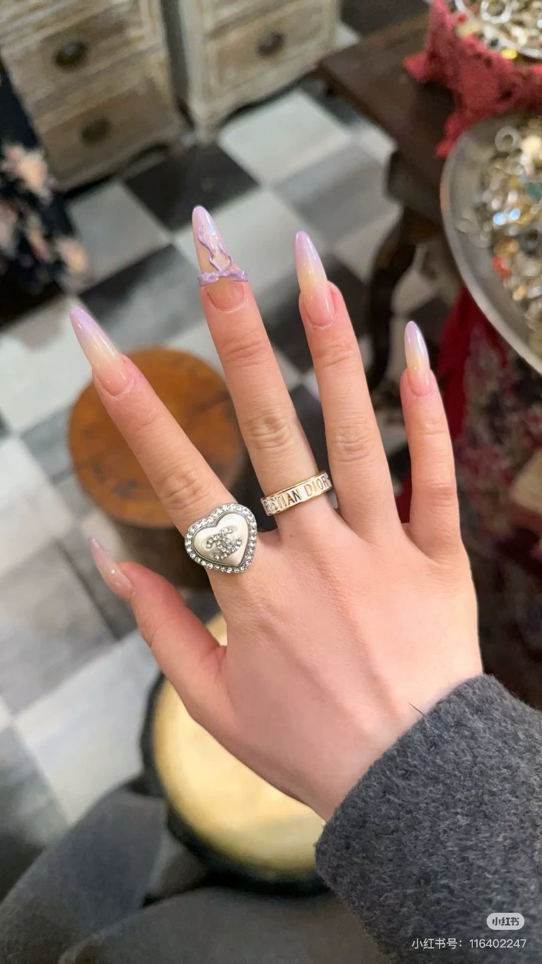 Dior Dior White Enamel Ring Size 52 New Size ONE SIZE - 8 Thumbnail