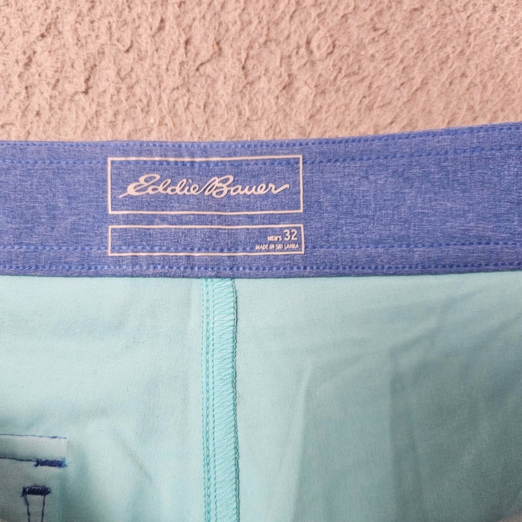 Eddie Bauer Eddie Bauer Mens Swim Trunks 32 Teal Blue Board Shorts Quick Dry Pockets Drawstring Breathable Surf (Bathing Suit) Size US 32 / EU 48 - 2 Thumbnail