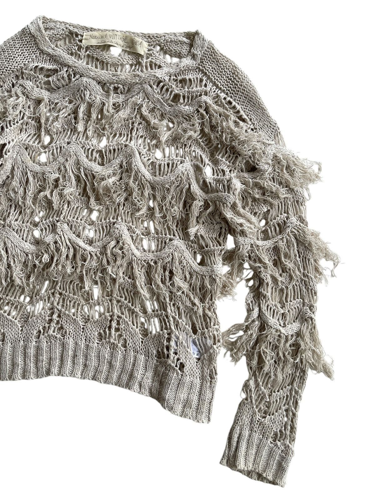 GOA G.O.A Net Fringe Knitted Sweater Size M / US 6-8 / IT 42-44 - 10 Thumbnail