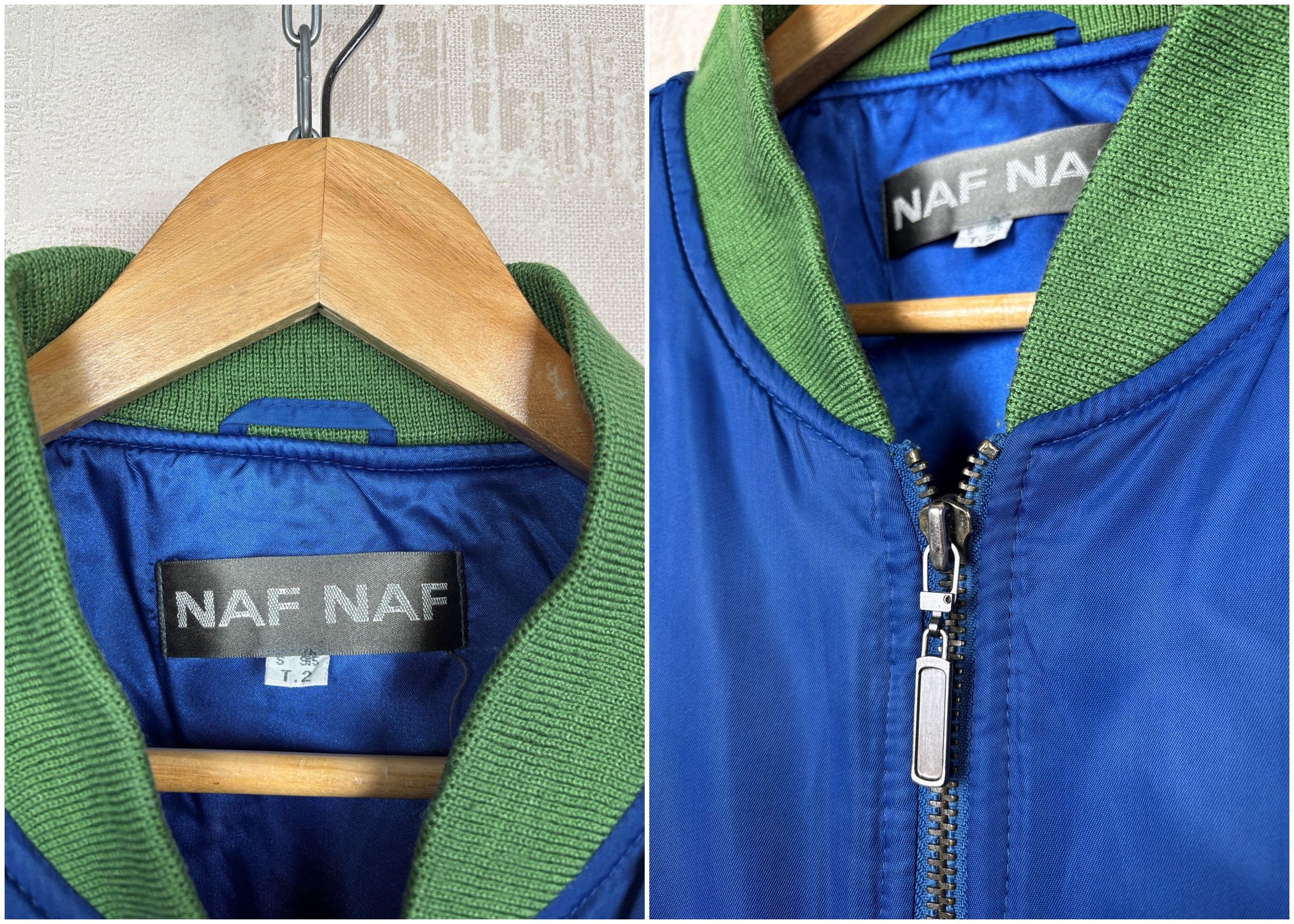 Vintage 90's NAF NAF Vintage Bomber Jacket Size fits to 2XL / 3XL Size US XXL / EU 58 / 5 - 6 Thumbnail