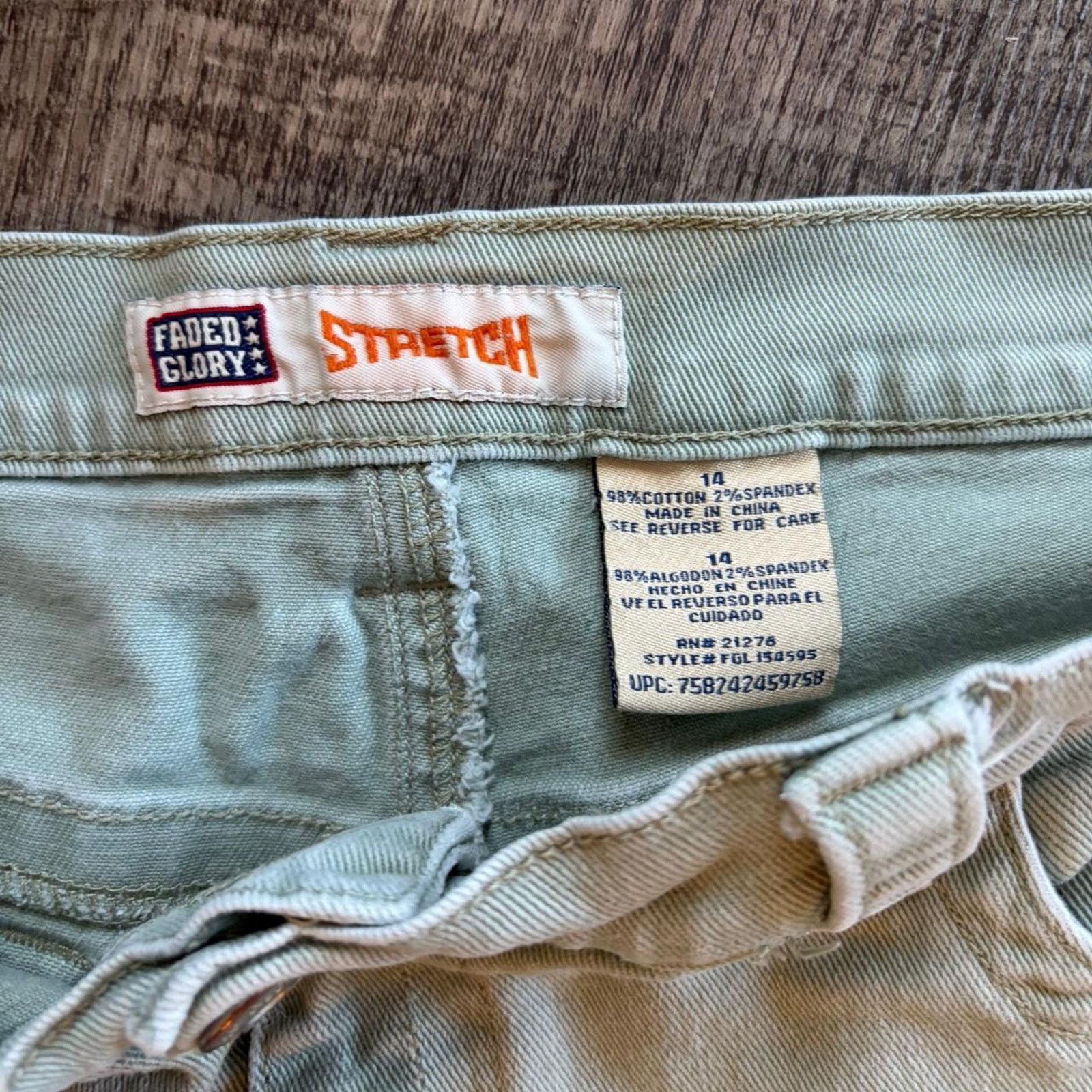 Faded Glory Faded glory pistachio denim shorts Size 36" / US 14 / IT 50 - 2 Thumbnail