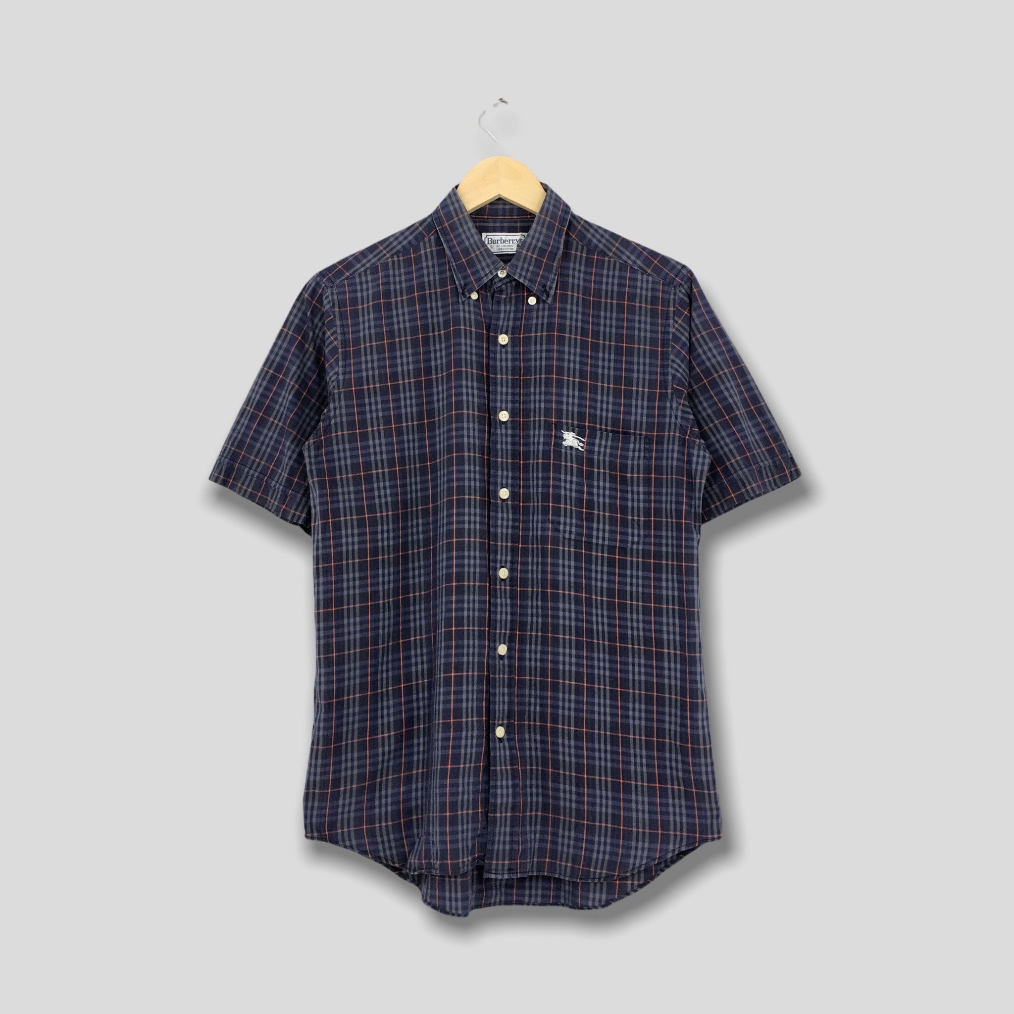Burberry × Vintage Vtg 90s Burberrys Nova Check Button Ups