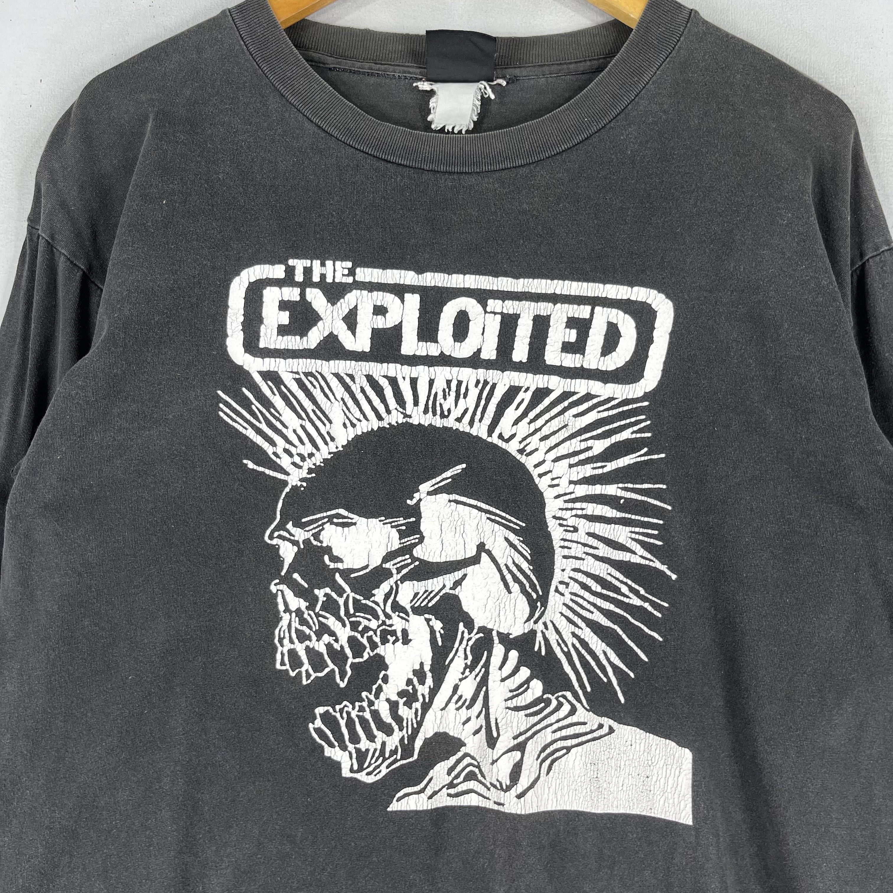 Band Tees × Vintage Vintage THE EXPLOITED Punk Distressed Long Sleeves Tshirt Size US M / EU 48-50 / 2 - 2 Thumbnail