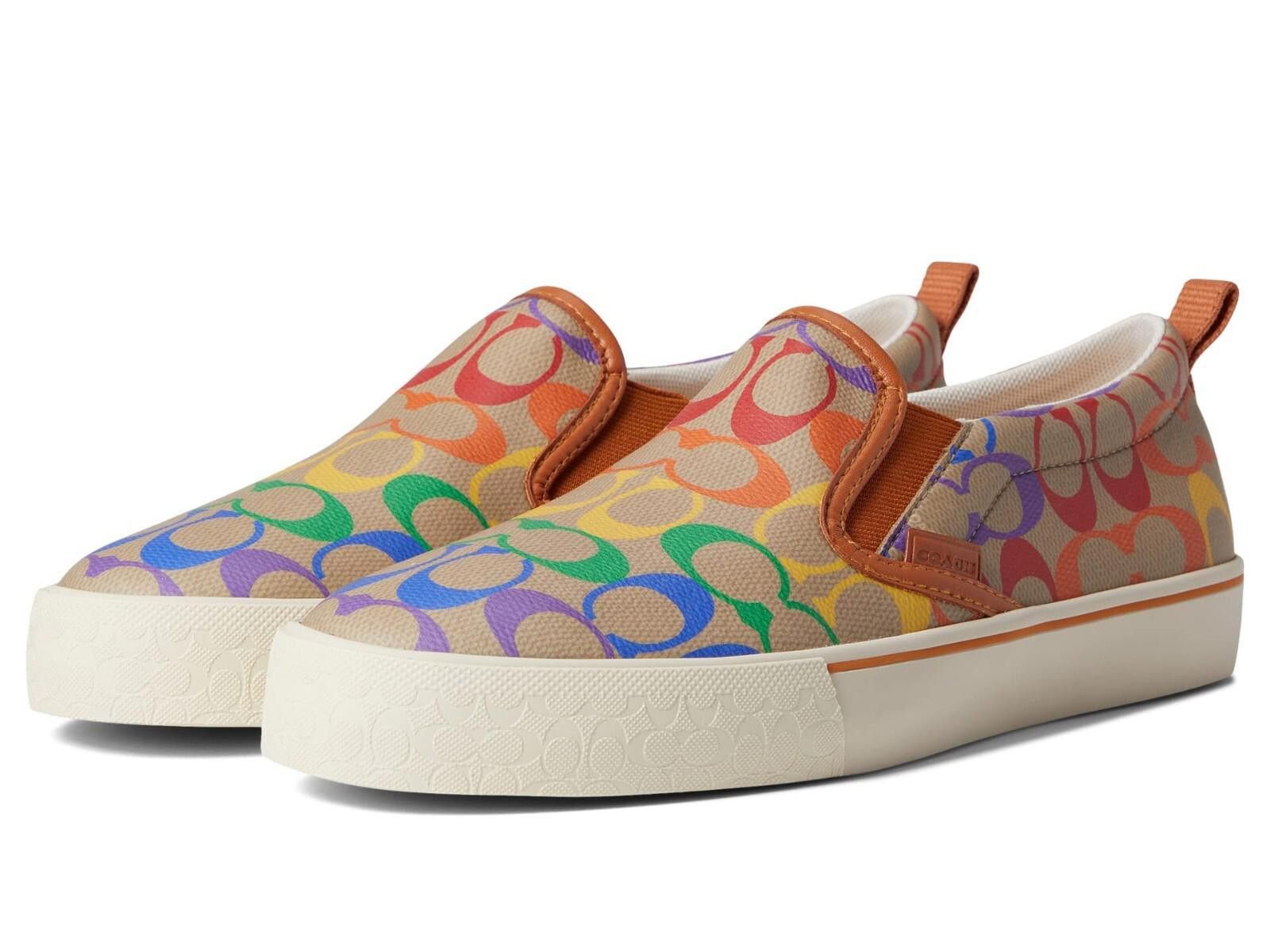 Coach Men's COACH Pride Rainbow Skate SlipOn Sneaker Tan 12 D NWT Size US 12 / EU 45 - 1 Thumbnail