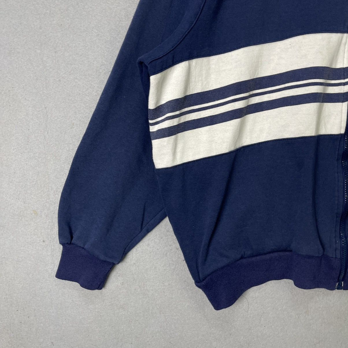 Nike Vintage Nike 90s Navy Stripe Logo Track Jacket Size US XL / EU 56 / 4 - 7 Thumbnail
