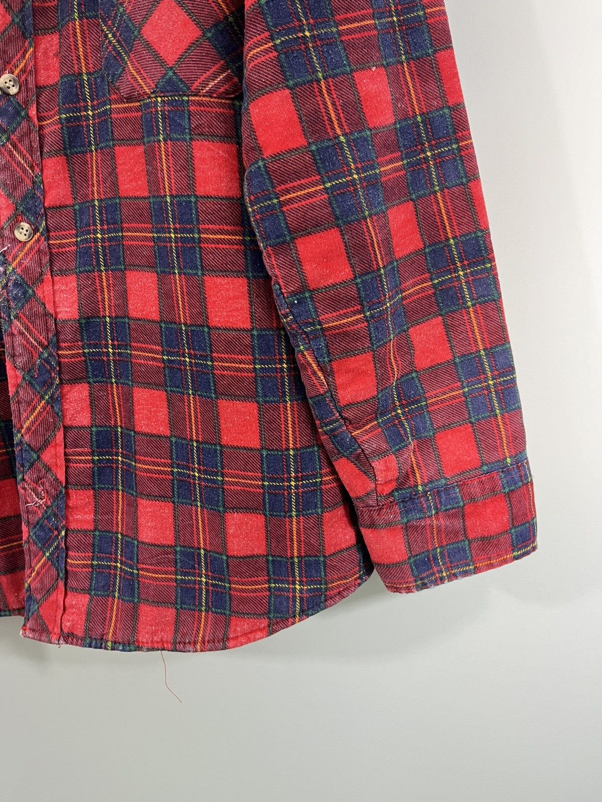 Vintage Sun Faded Distressed Quilted Flannel Over Shirt Size US L / EU 52-54 / 3 - 5 Thumbnail