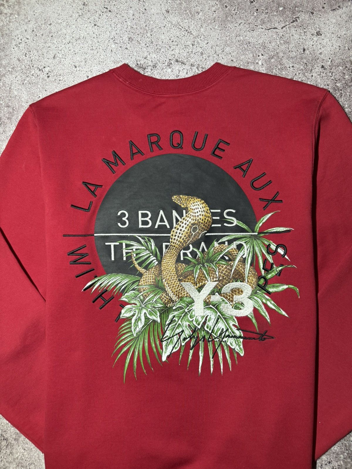 Adidas × Y-3 × Yohji Yamamoto Yohji Yamamoto Adidas Y-3 red big logo rare sweatshirt Size US M / EU 48-50 / 2 - 2 Thumbnail
