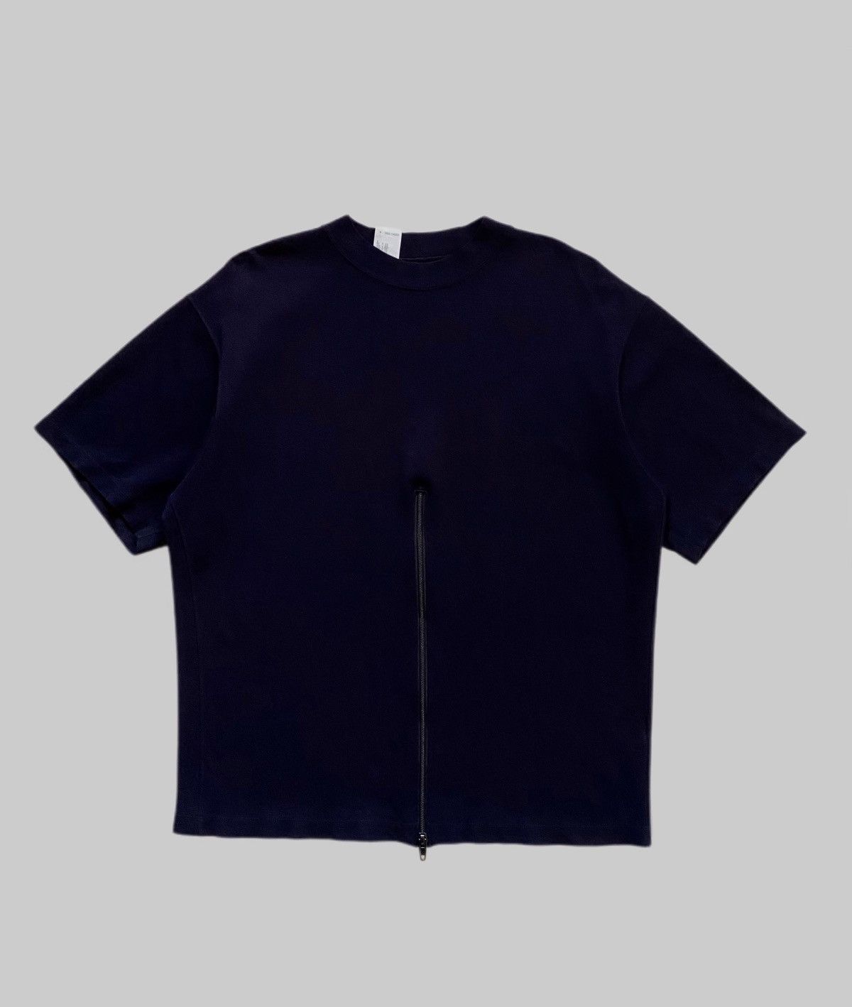 N.Hoolywood N.Hoolywood Front Zip Panel Boxy T-Shirt - Navy Size US S / EU 44-46 / 1 - 1 Thumbnail