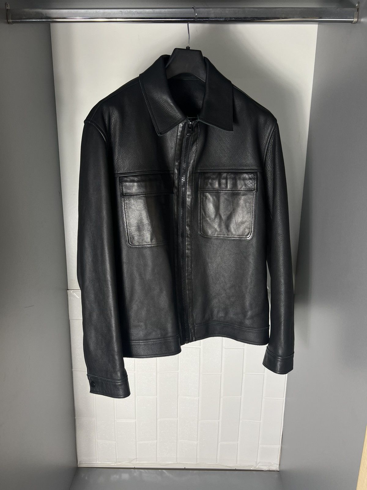 Ted Baker × Vintage VERY RARE TED BAKER LEATHER DESIGNER JACKET JAPAN STYLE Y2K Size US M / EU 48-50 / 2 - 3 Thumbnail