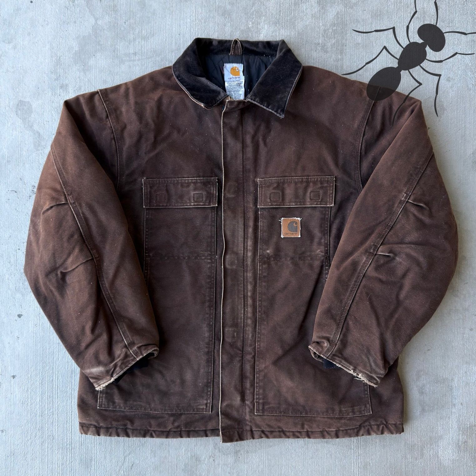 Carhartt × Vintage Vintage Y2K Carhartt C26 DKB brown chore coat work jacket Size US XL / EU 56 / 4 - 1 Thumbnail