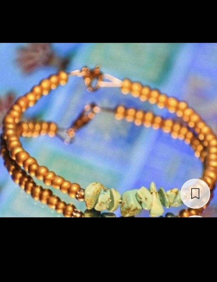 Jewelry Turquoise chip beaded bangle Size ONE SIZE - 1 Thumbnail