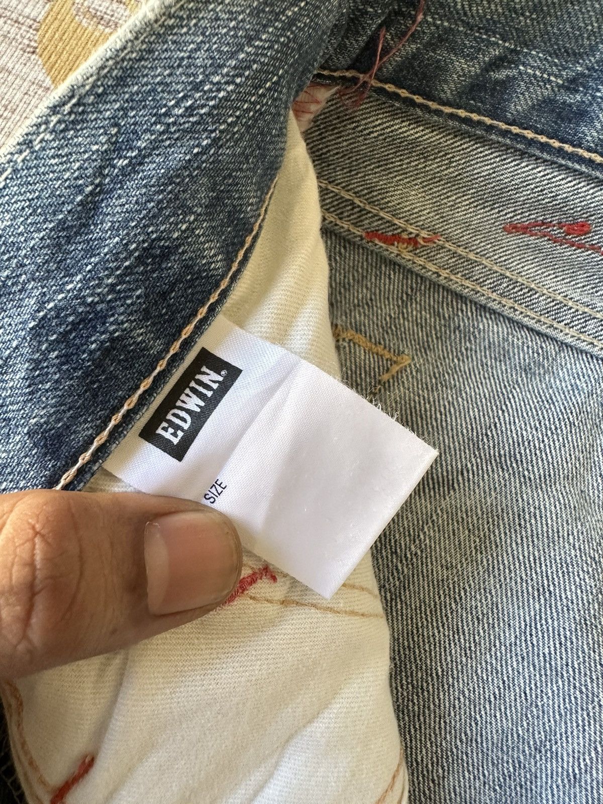 If Six Was Nine FLARE Edwin Miss 503 Rude Distressed Denim Size 30" / US 8 / IT 44 - 20 Thumbnail