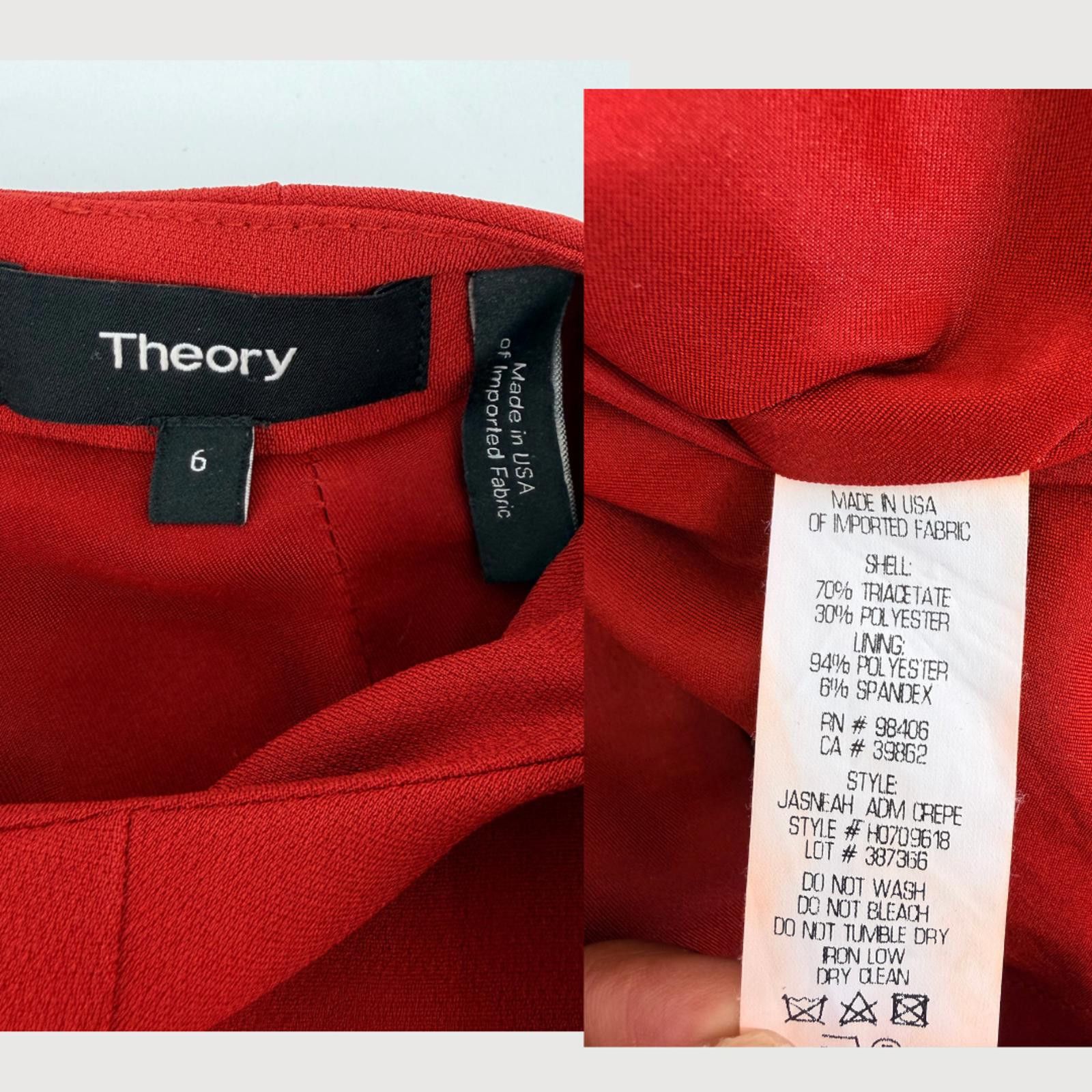 Theory Theory Admiral Crepe Shift Dress Rust XS Minimalist Size XS / US 0-2 / IT 36-38 - 4 Thumbnail