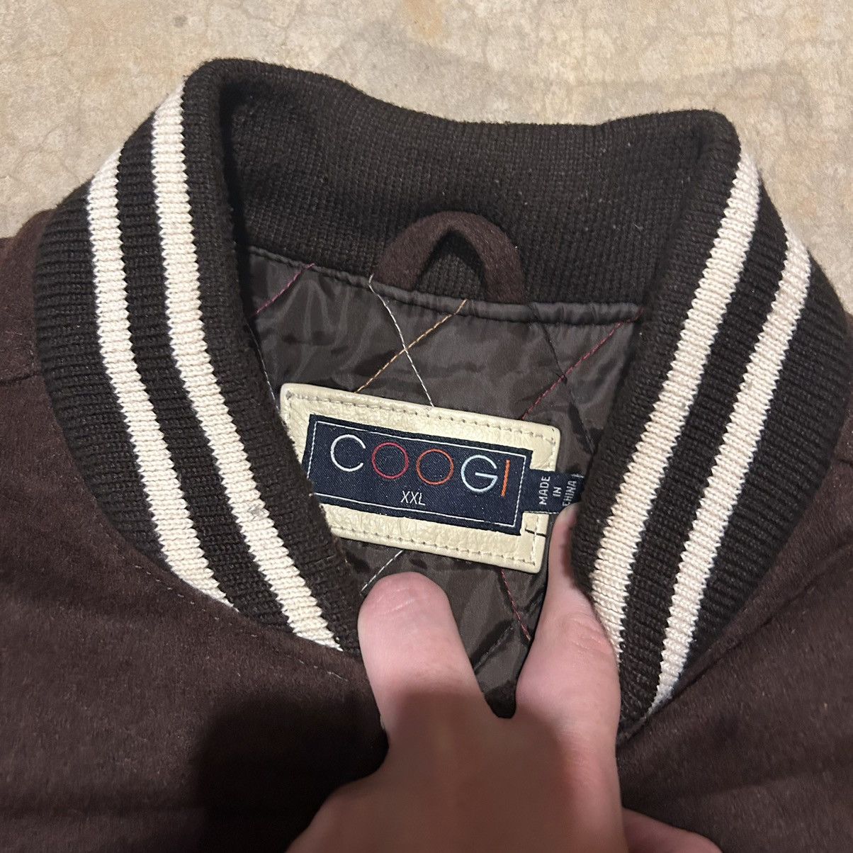 Coogi × Vintage Vintage Y2K Coogi Script Varsity Spellout Jacket Oversized Size US XXL / EU 58 / 5 - 8 Thumbnail