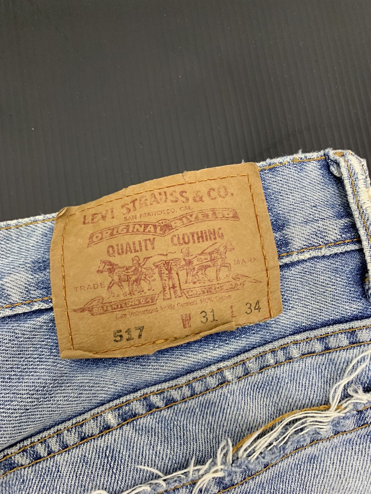 Levi's Vintage Distressed Flared Bell Bottom Levis Jeans Size US 31 - 8 Thumbnail
