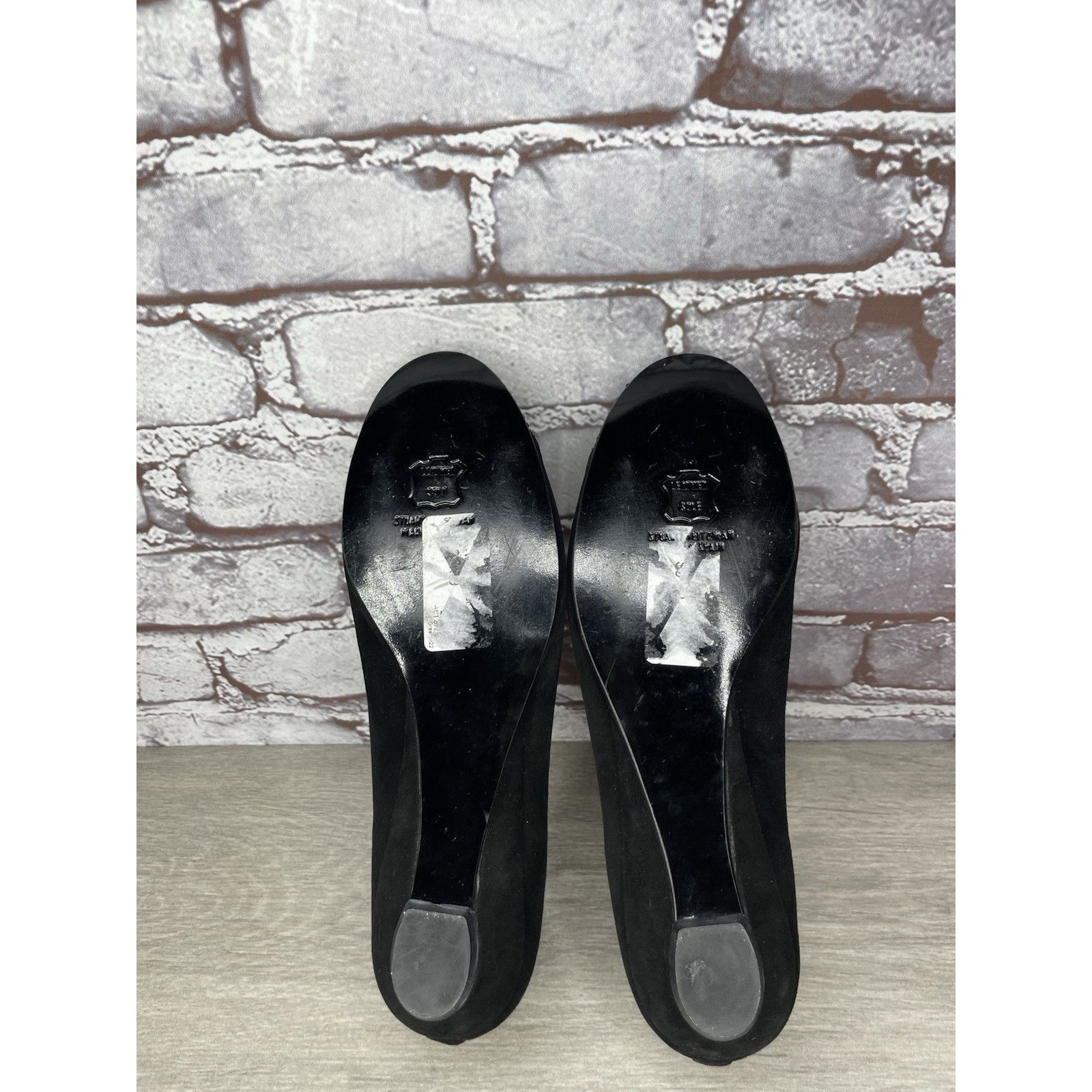 Stuart Weitzman Stuart Weitzman Black Suede Rhinestones Bow Ballet Flats Wom Size US 7.5 / IT 37.5 - 23 Thumbnail
