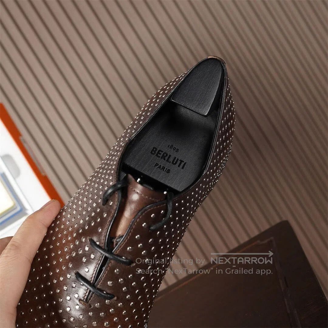 Berluti Berluti Studded Wholecut Oxford Shoes. Size US 7 / EU 40 - 7 Thumbnail
