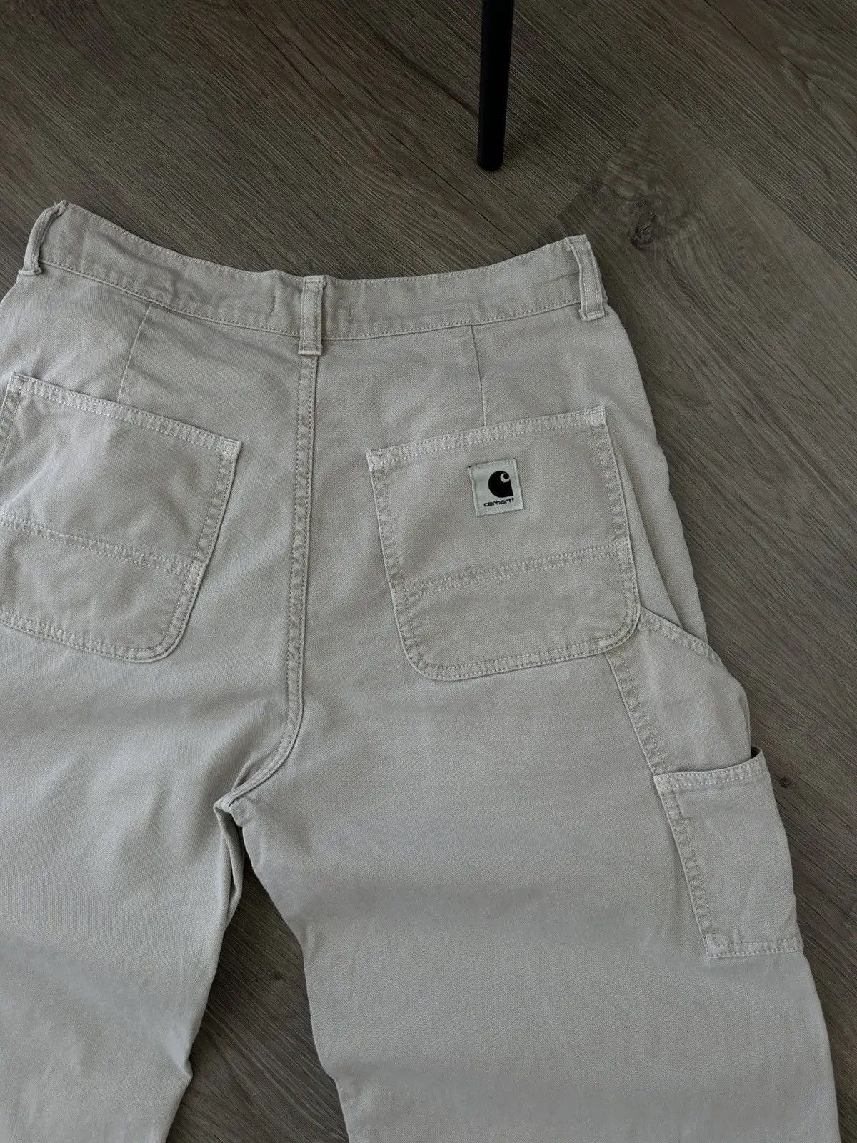 Carhartt Wip Vintage Carhartt Cropped Beige Wide Carpeted Women Pants Size US 27 - 2 Thumbnail